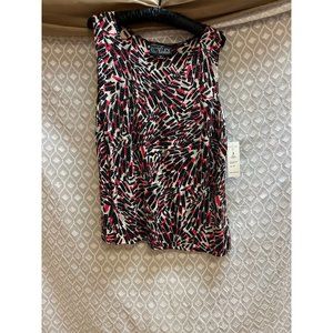 Alex Evenings NWT Pink/Black/White 2 Piece Garment Set Size 1x